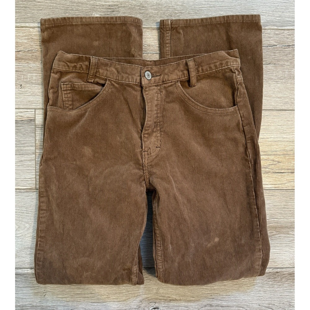 J.Galt Brown Corduroy Straight Leg Pants Size S Mid Rise Y2K Vintage Indie Skate